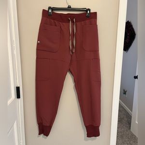 Dark Cherry Catarina Fig scrub pant jogger